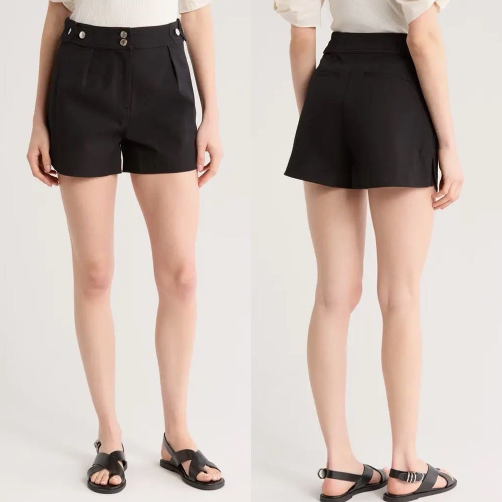 10 Crosby Derek lam mika stretch cotton shorts black womens size 2